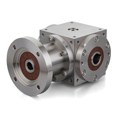 Stainless steel spiral bevel gearbox for food and pharmaceutical applications